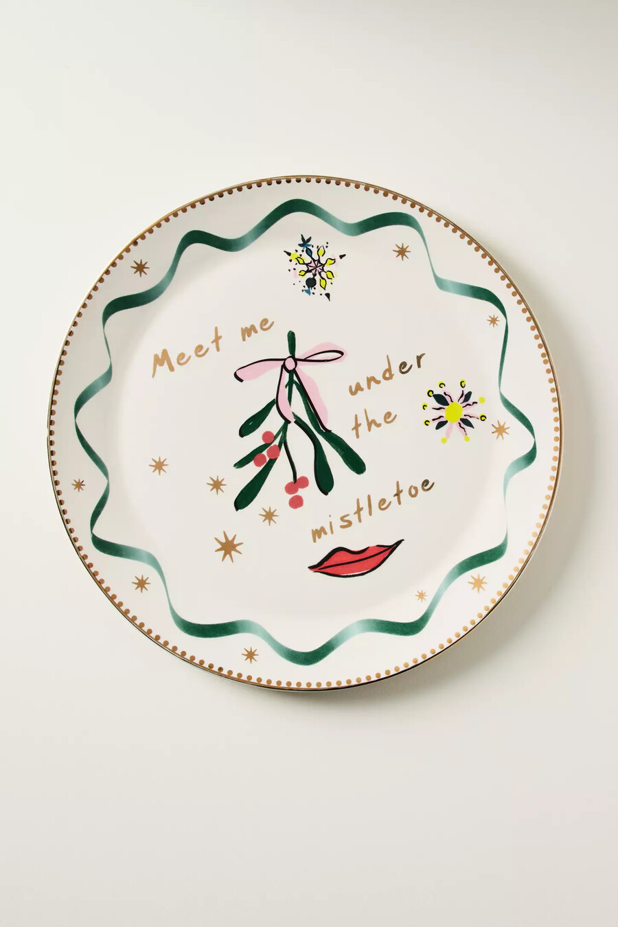 caroline mistletoe steingutplatte