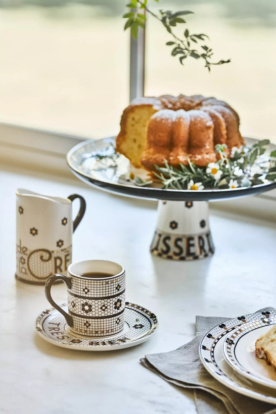 bistro tile espressotasse und untertasse