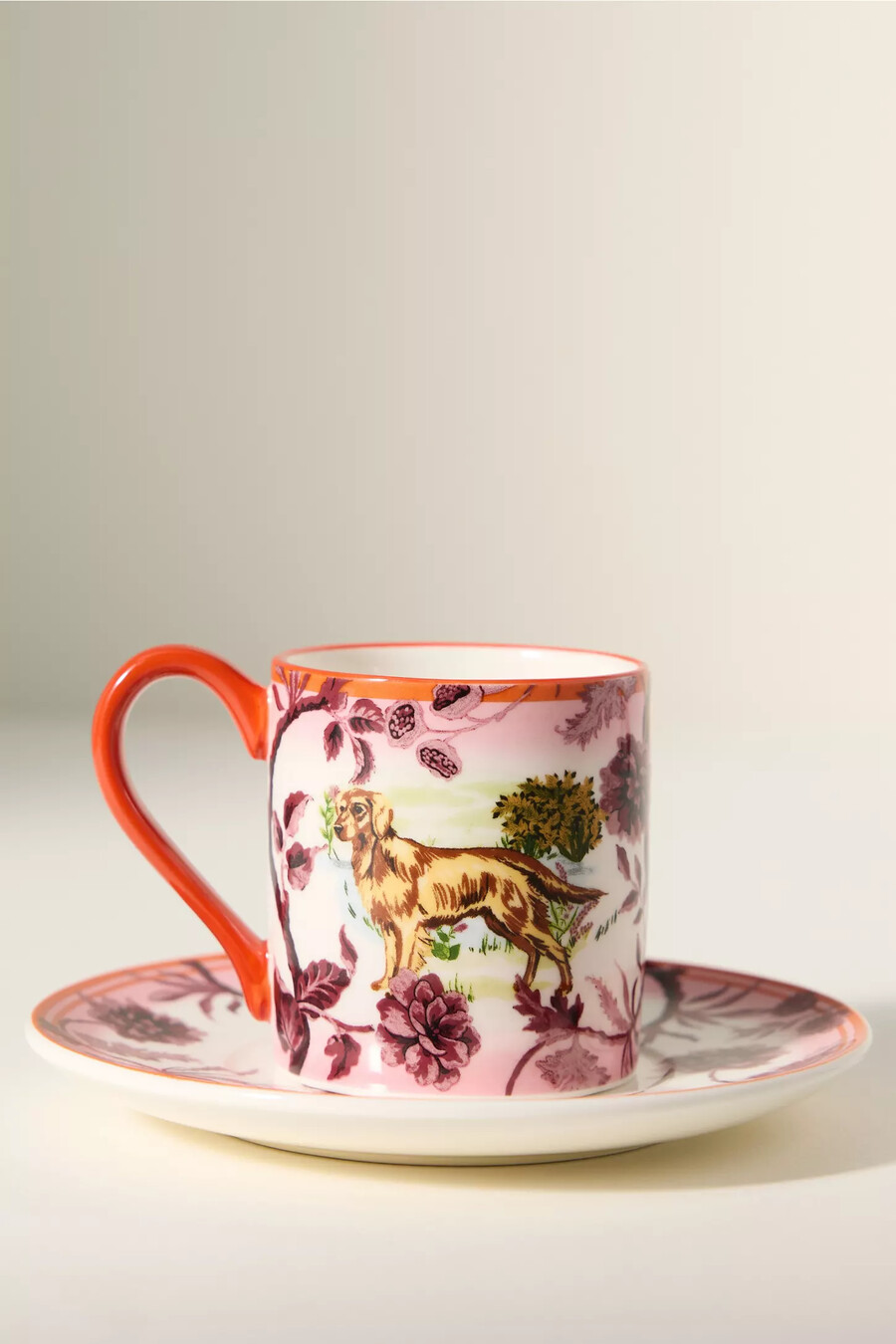 espressotasse und untertasse aus portobello-steingut