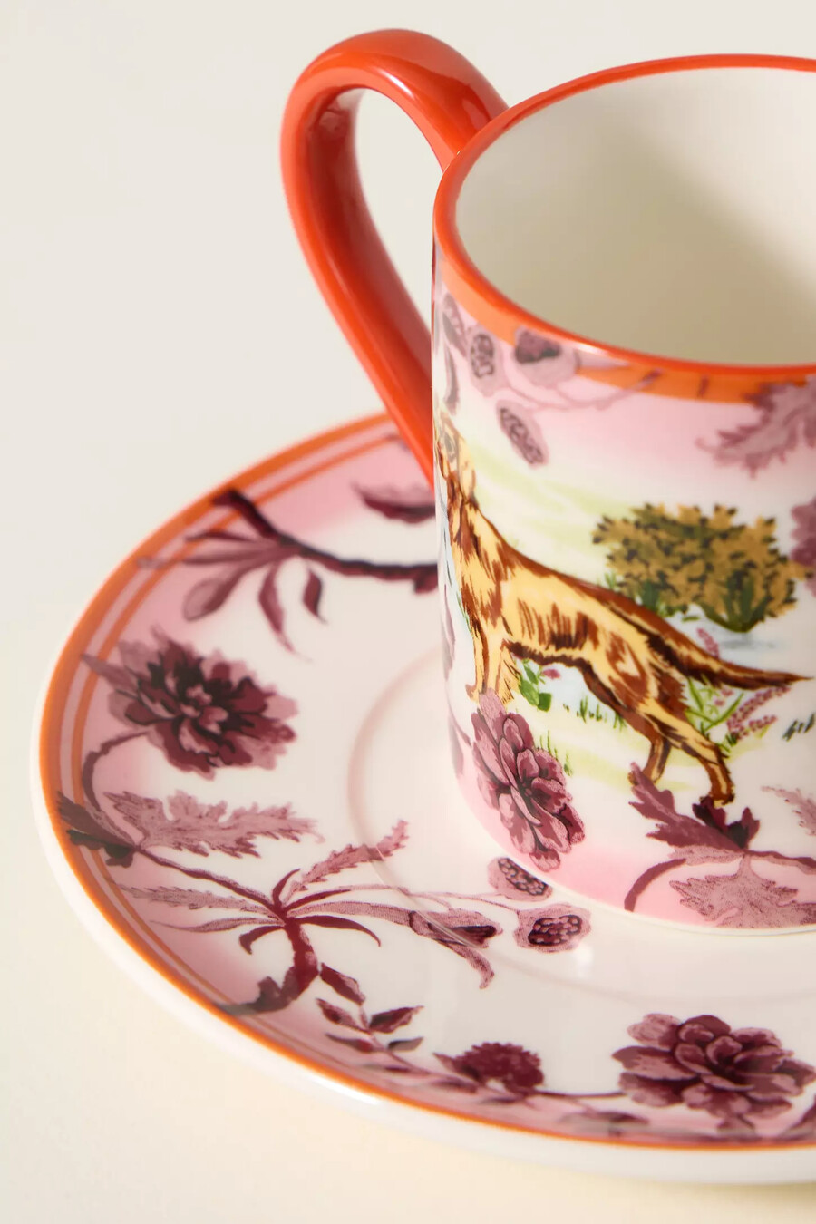 espressotasse und untertasse aus portobello-steingut
