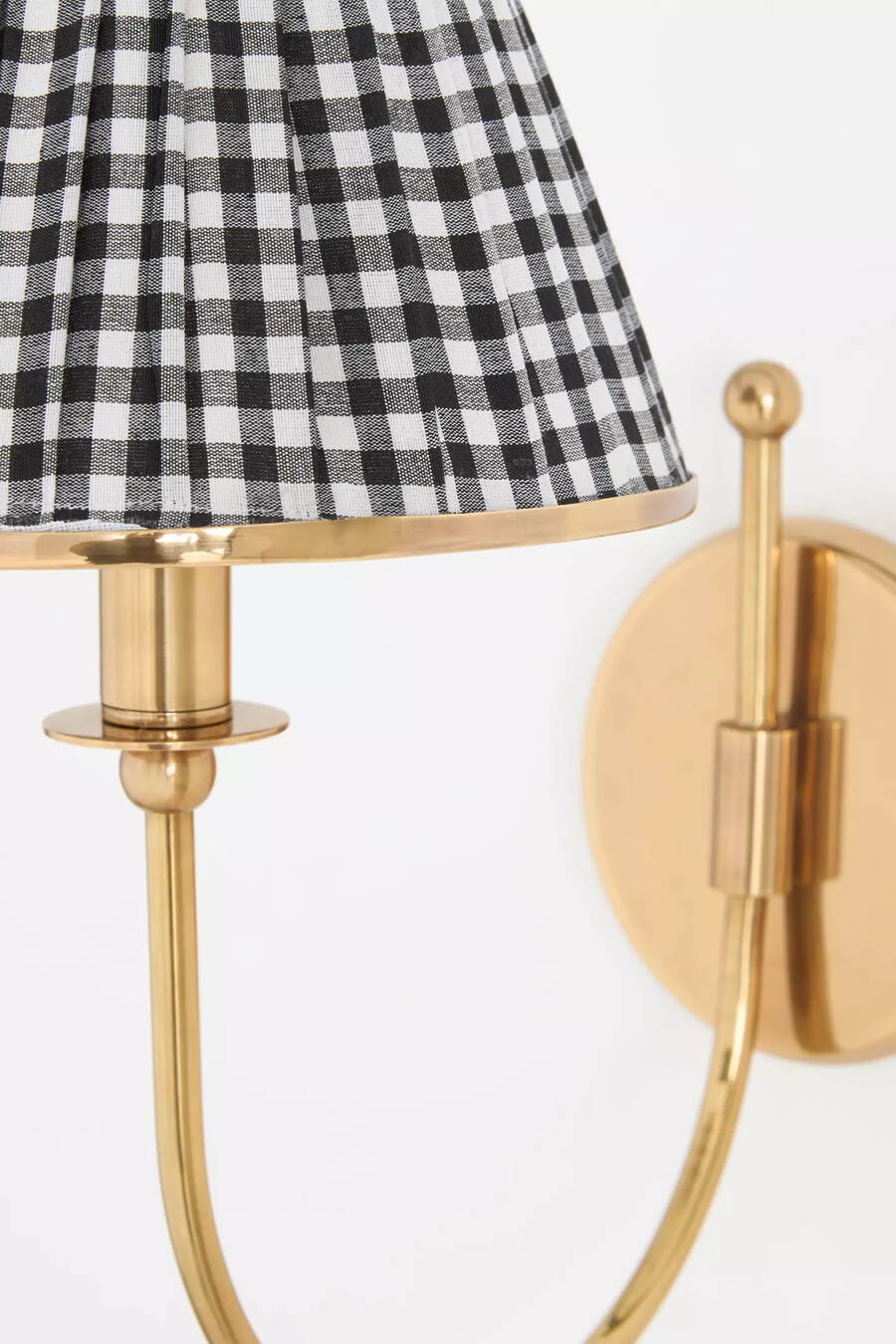 lee wandleuchte aus messing mit schirm