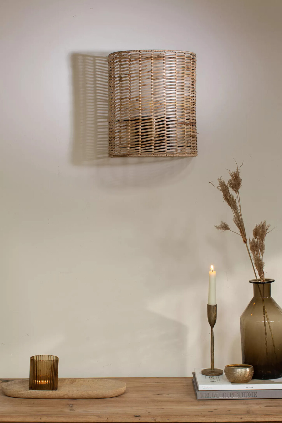 nkuku noko rattan wandleuchte
