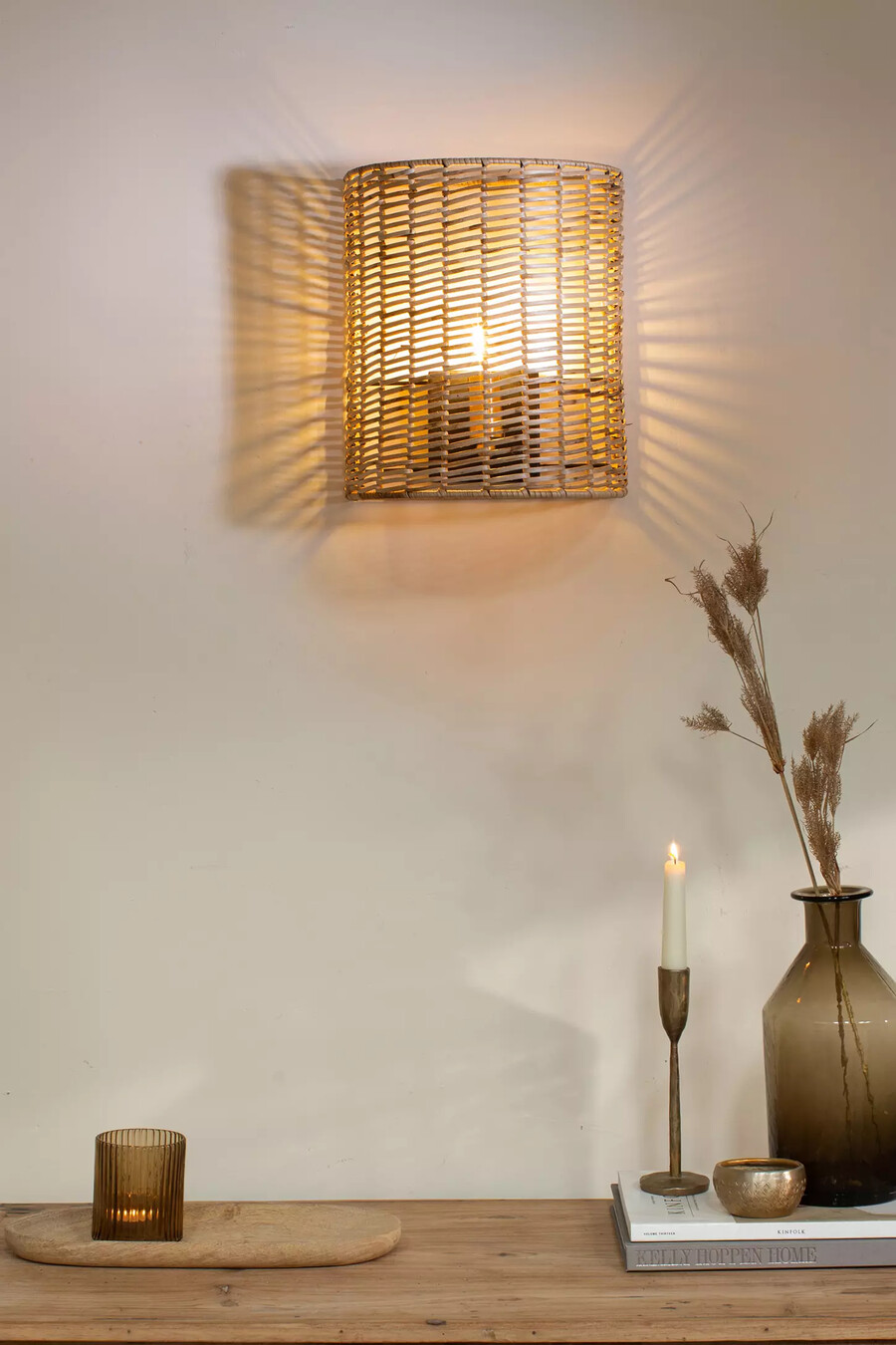 nkuku noko rattan wandleuchte