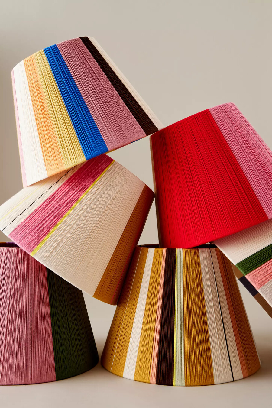loving string empire lampenschirm aus gewebter baumwolle