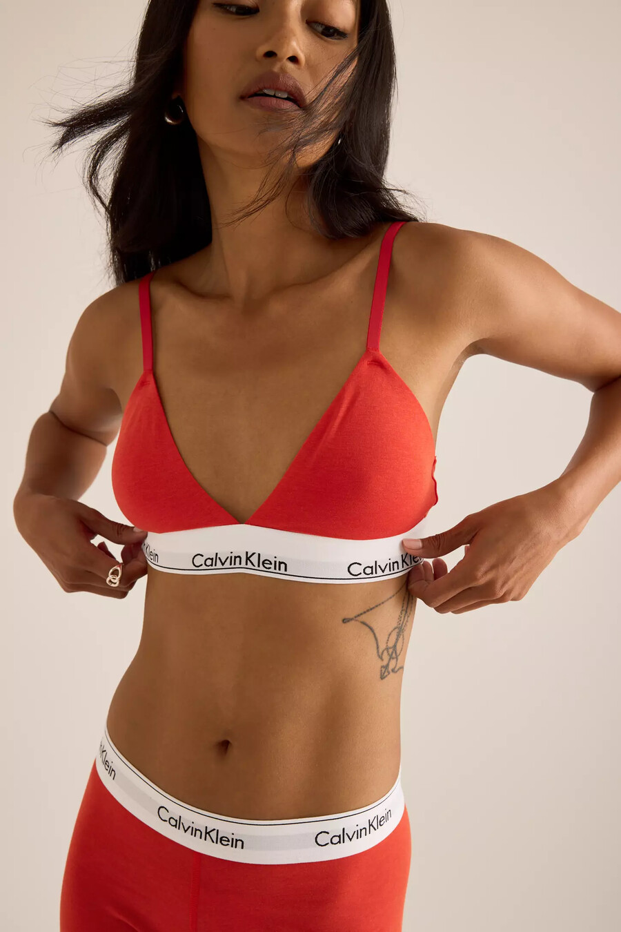 calvin klein triangel-bh mit leichtem futter