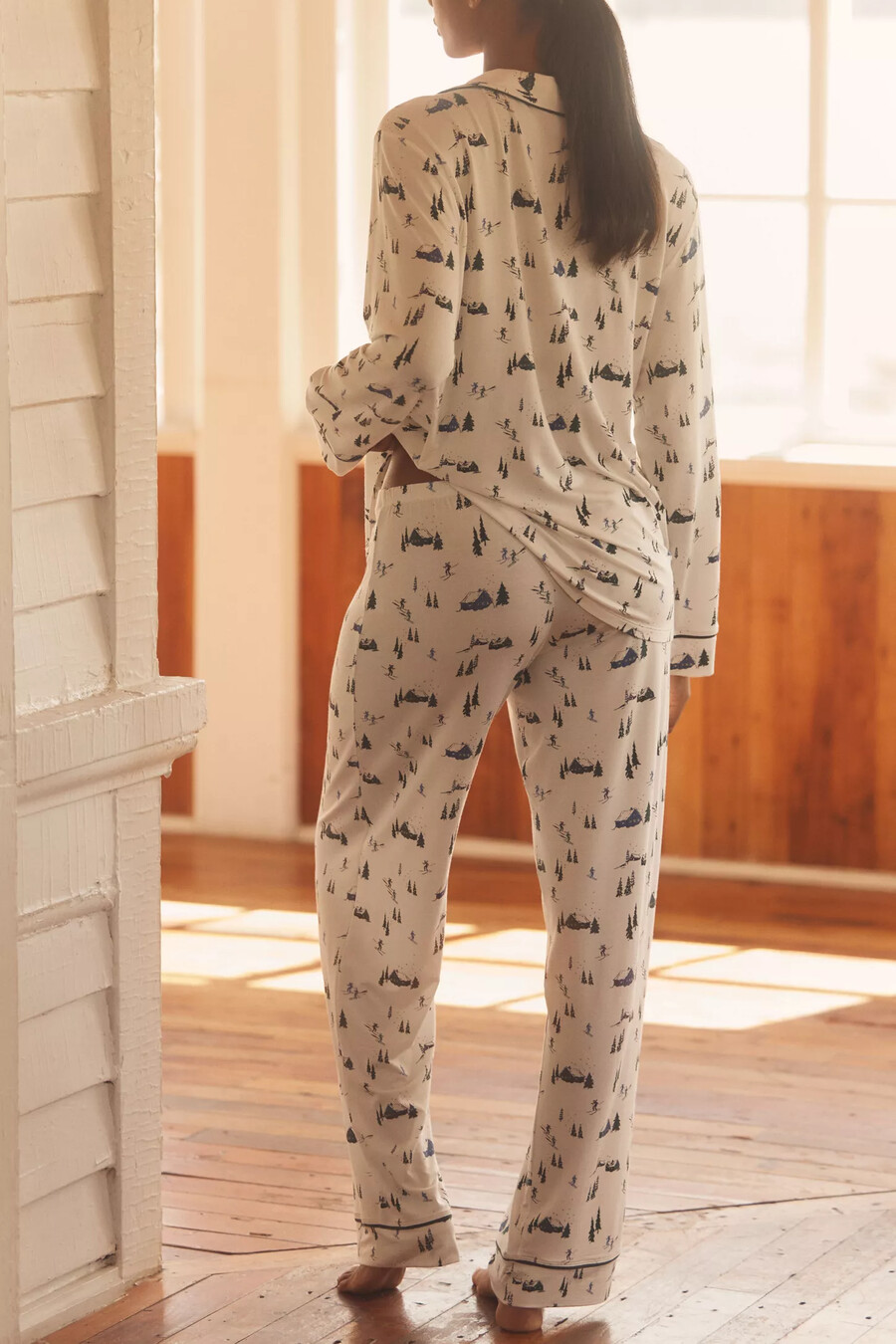 eberjey gisele langarm-pyjama-set mit print