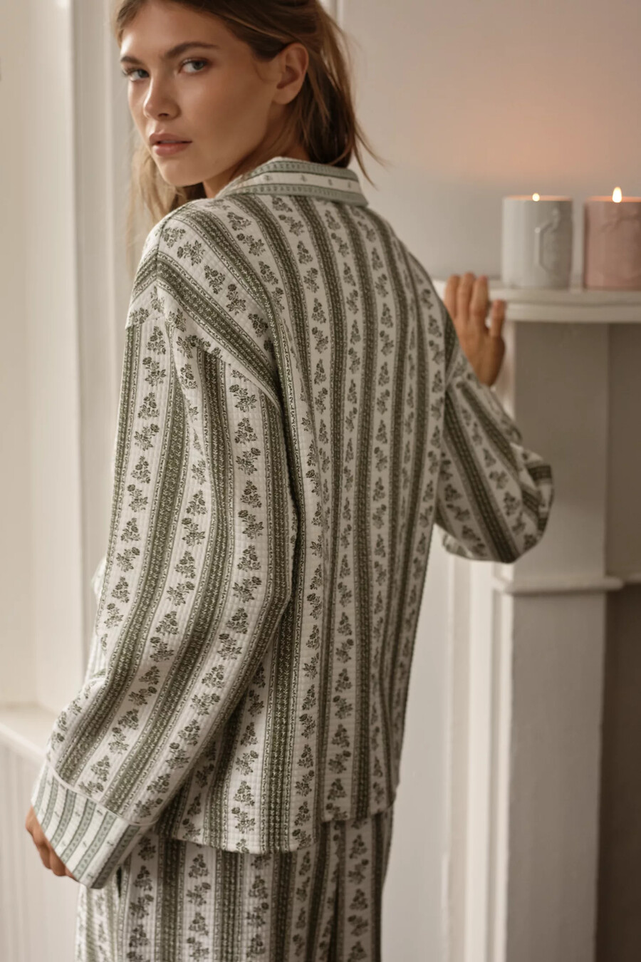 lyrebird langarm-stepppyjamaoberteil mit print