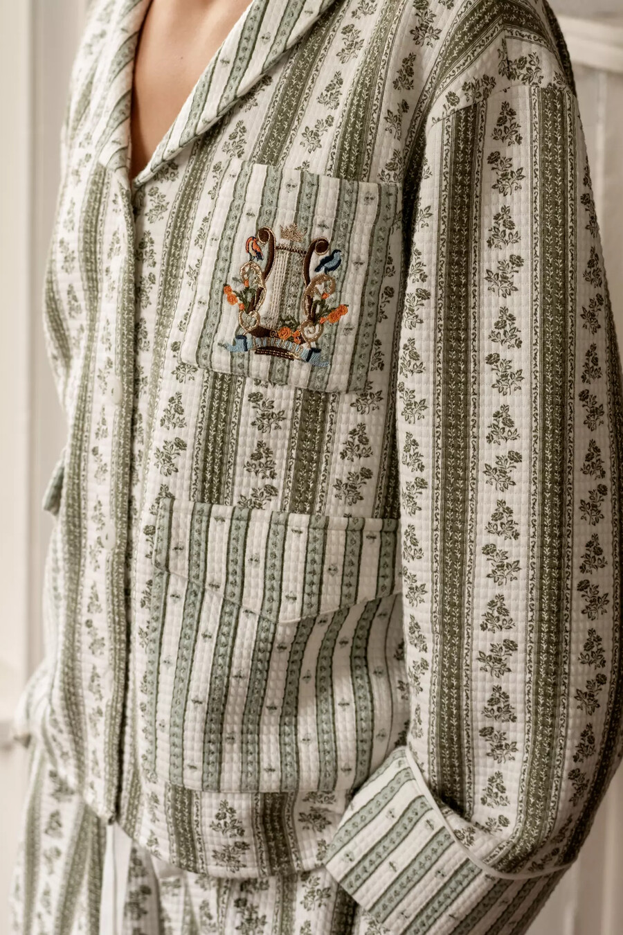 lyrebird langarm-stepppyjamaoberteil mit print