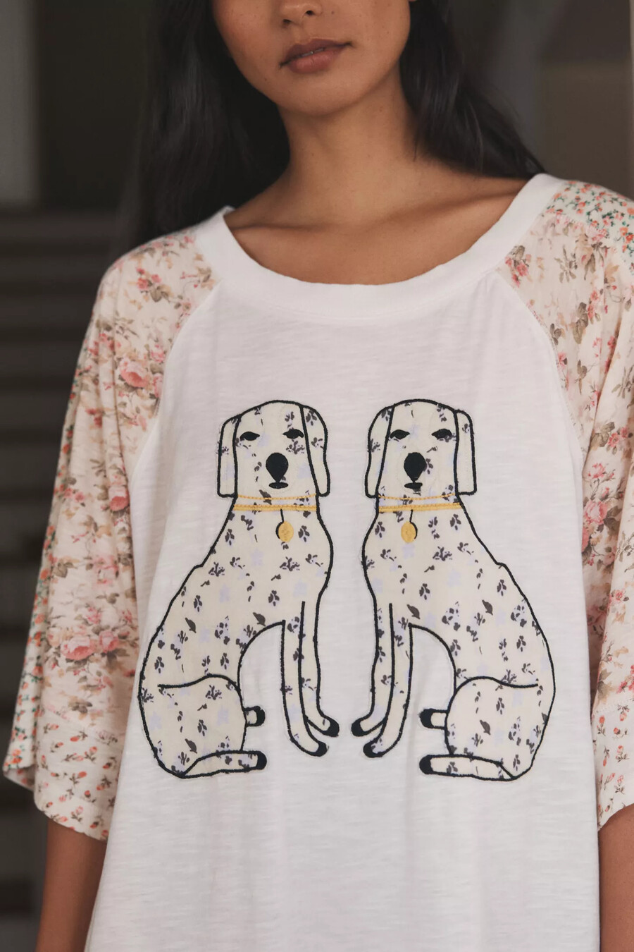 lyrebird oversized hunde-grafik-t-shirt