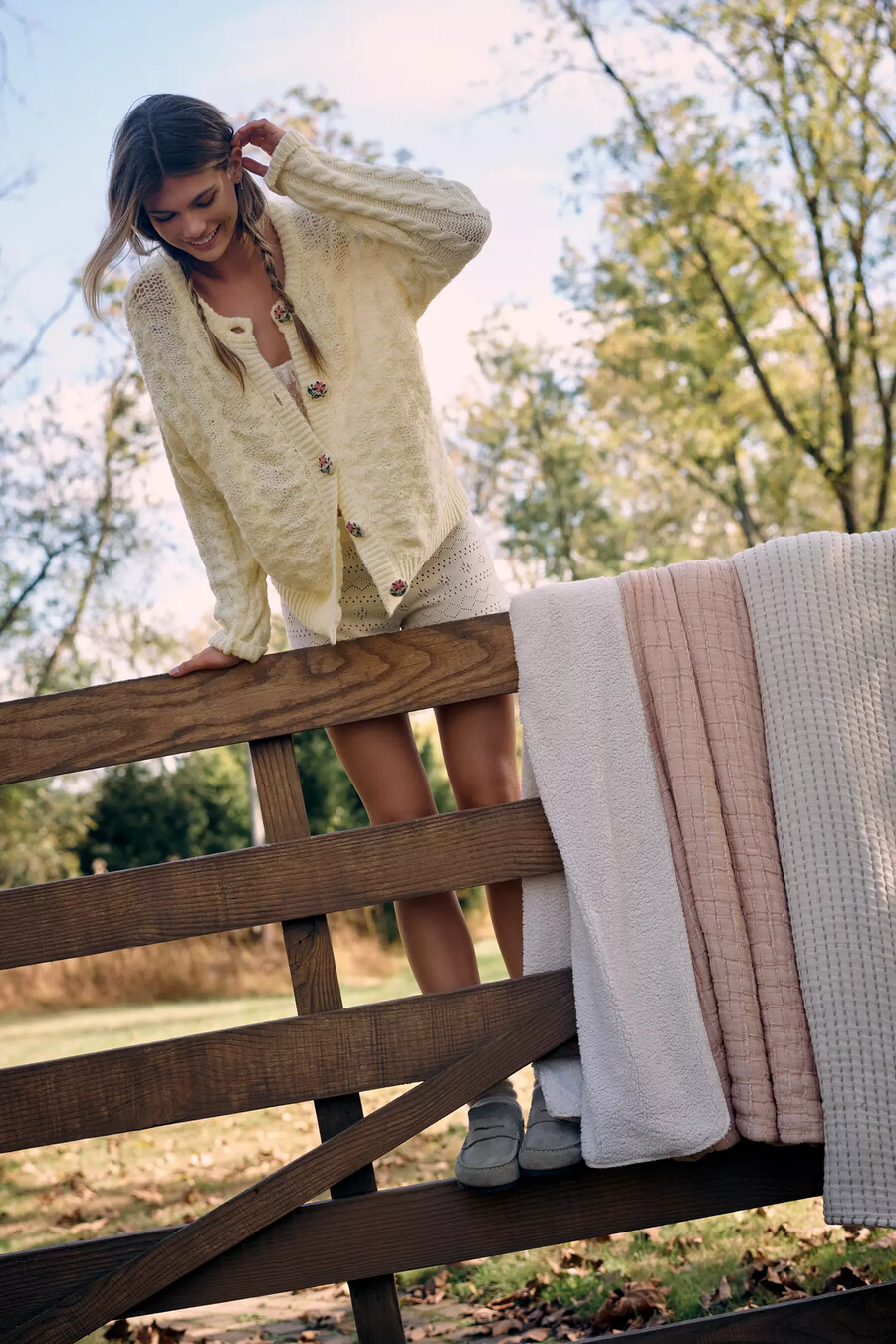 lyrebird cardigan mit knöpfen