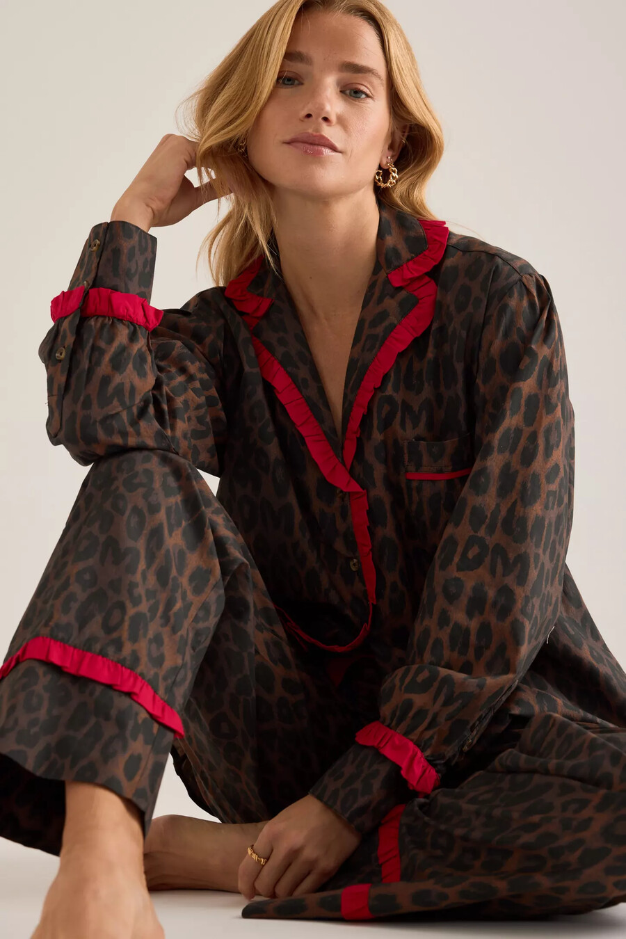 damson madder antonia leopard pyjama-set