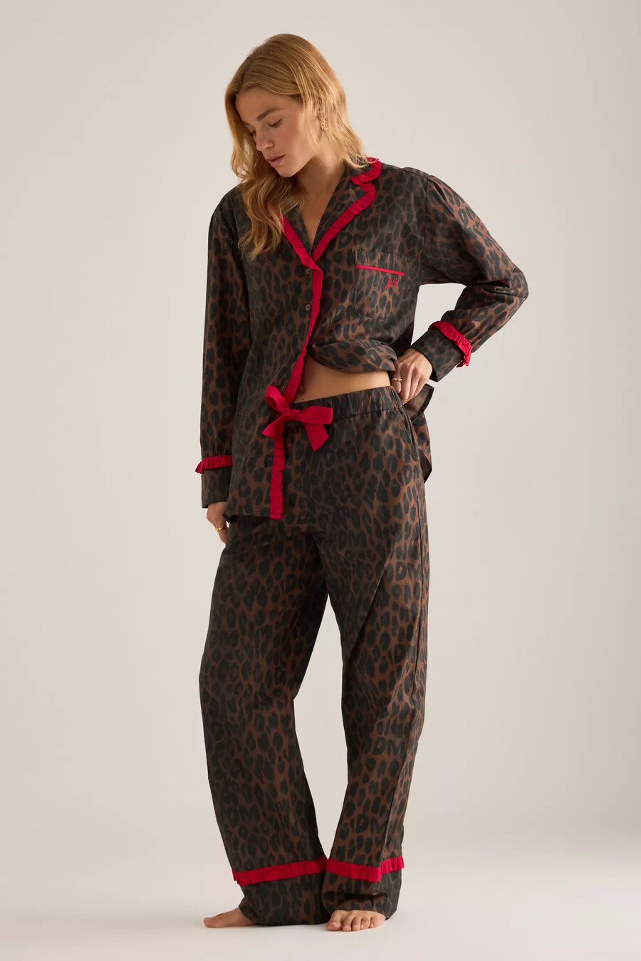 damson madder antonia leopard pyjama-set