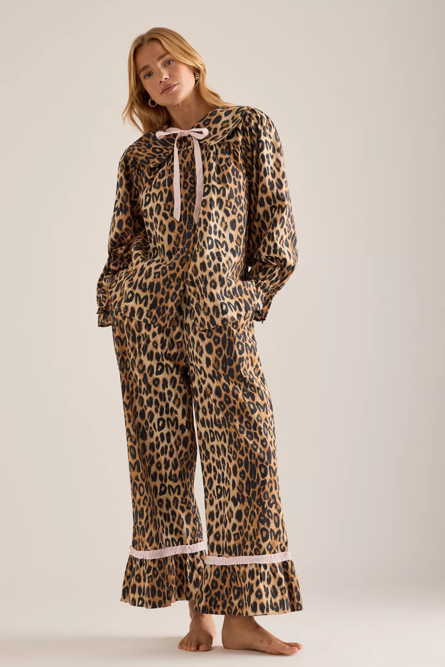 damson madder felice leopard pyjama-set