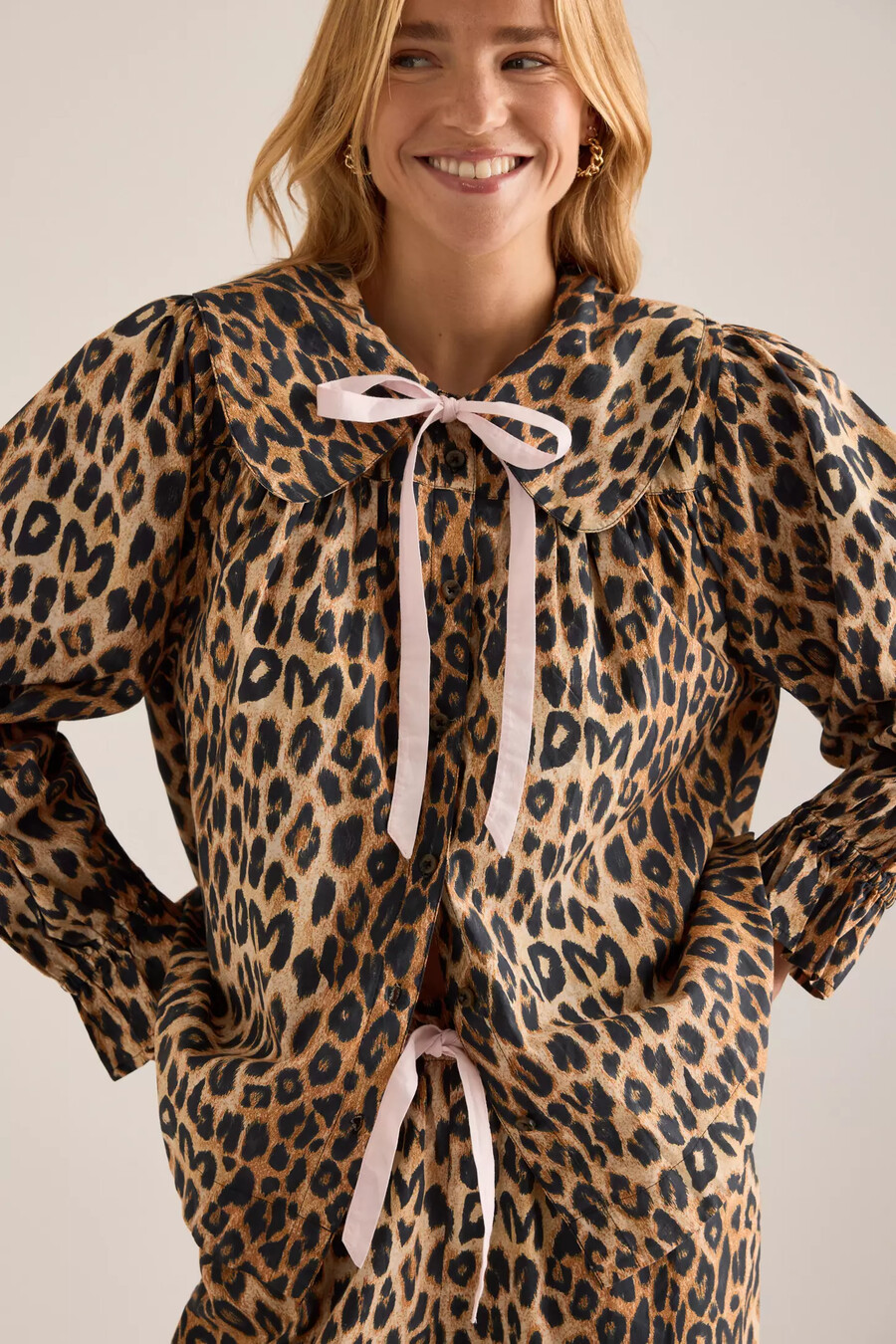 damson madder felice leopard pyjama-set