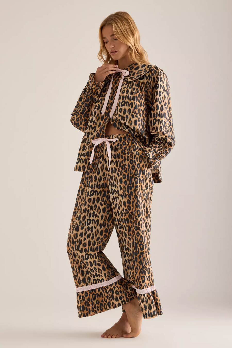 damson madder felice leopard pyjama-set