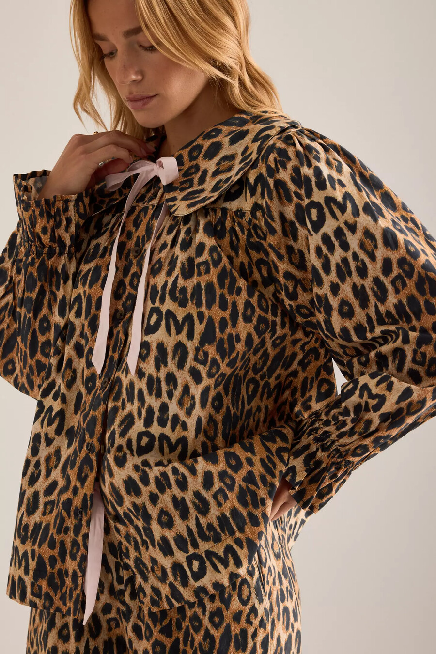 damson madder felice leopard pyjama-set