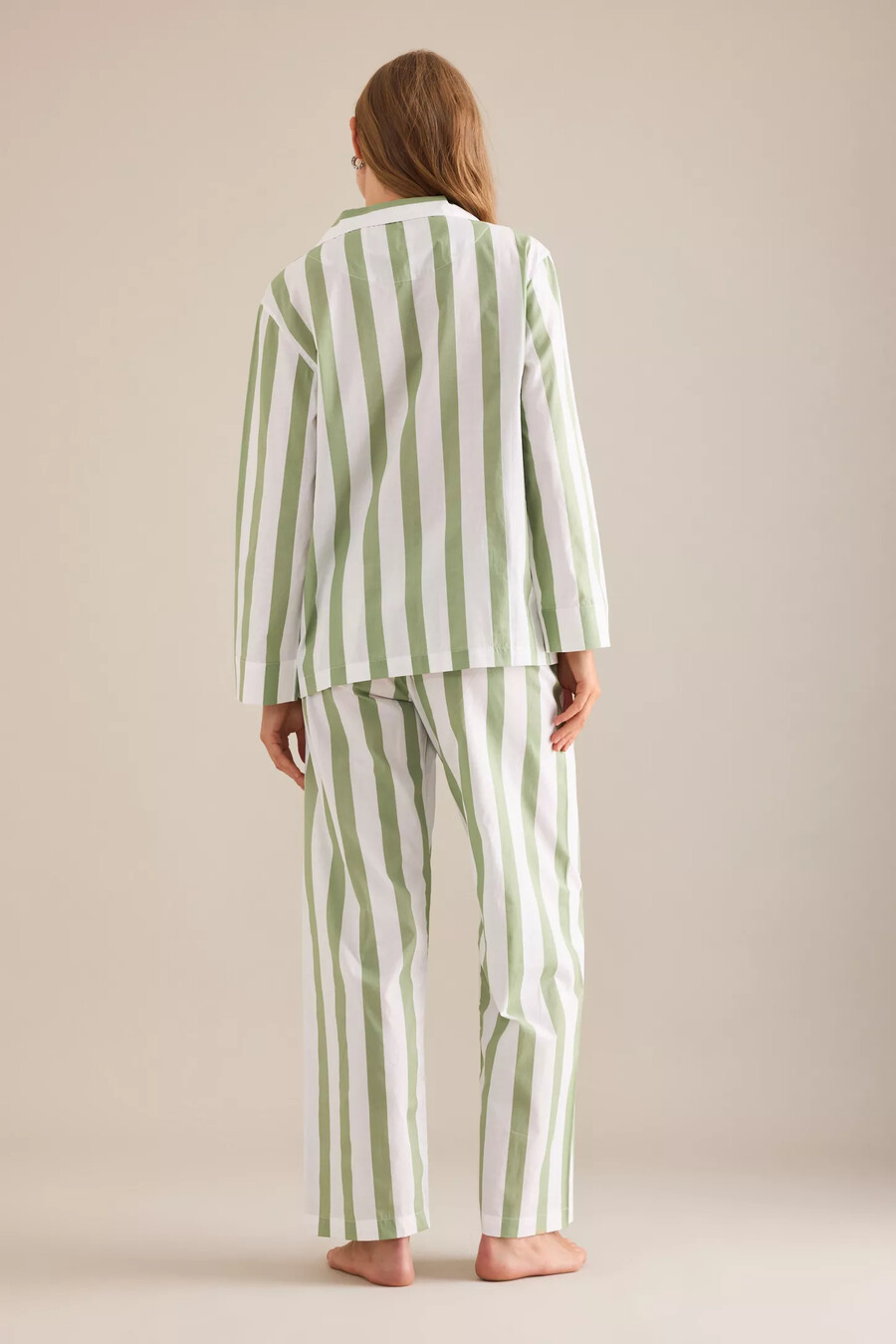 honna klassisches gestreiftes langes pyjama-set