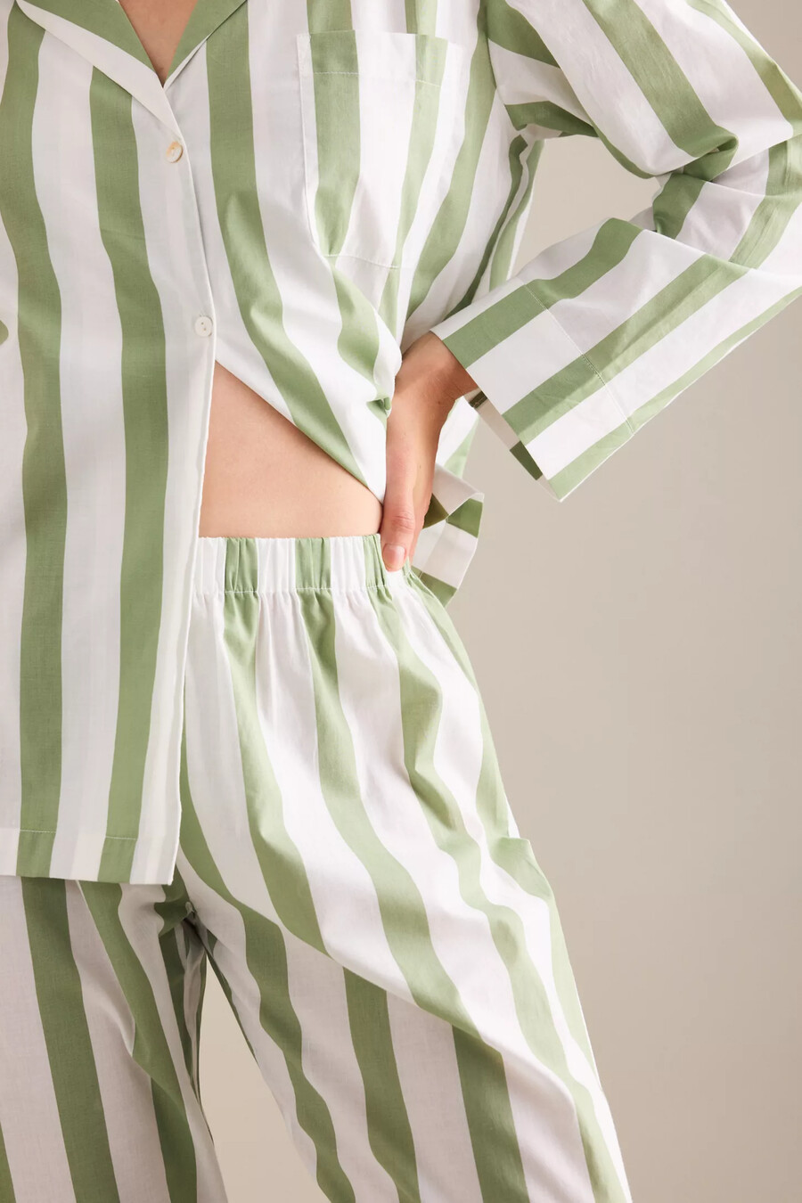 honna klassisches gestreiftes langes pyjama-set
