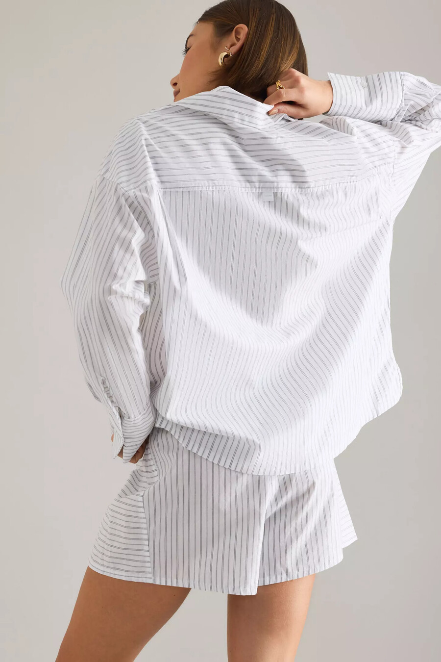 calvin klein streifen-popelinehemd