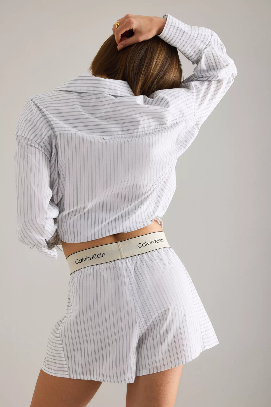 calvin klein streifen-popeline-shorts