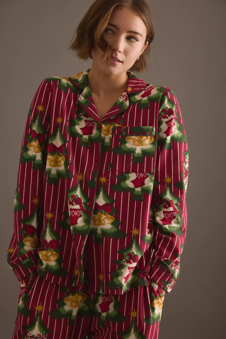 chelsea peers weihnachtsstreifen-pyjama-set