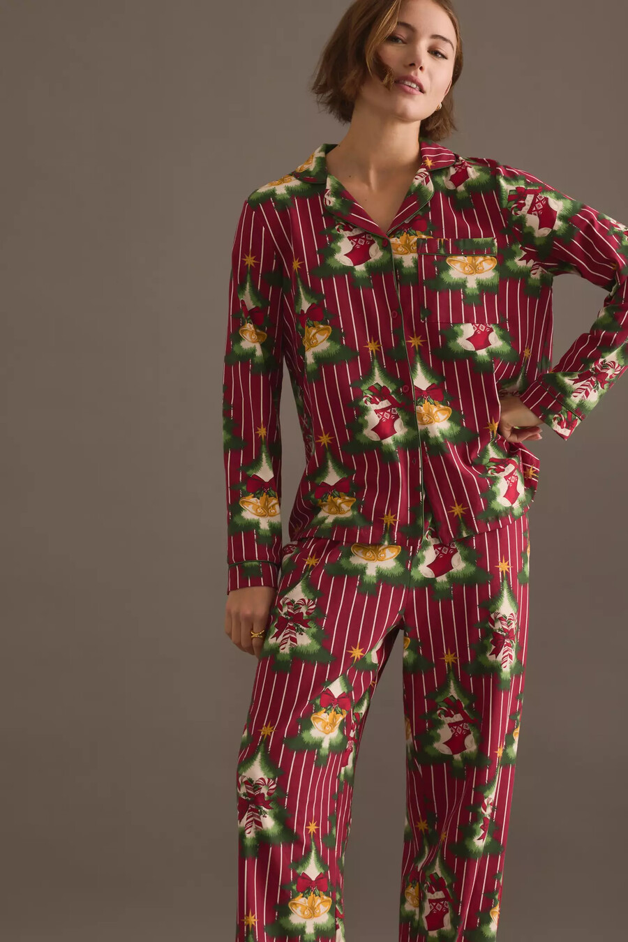 chelsea peers weihnachtsstreifen-pyjama-set