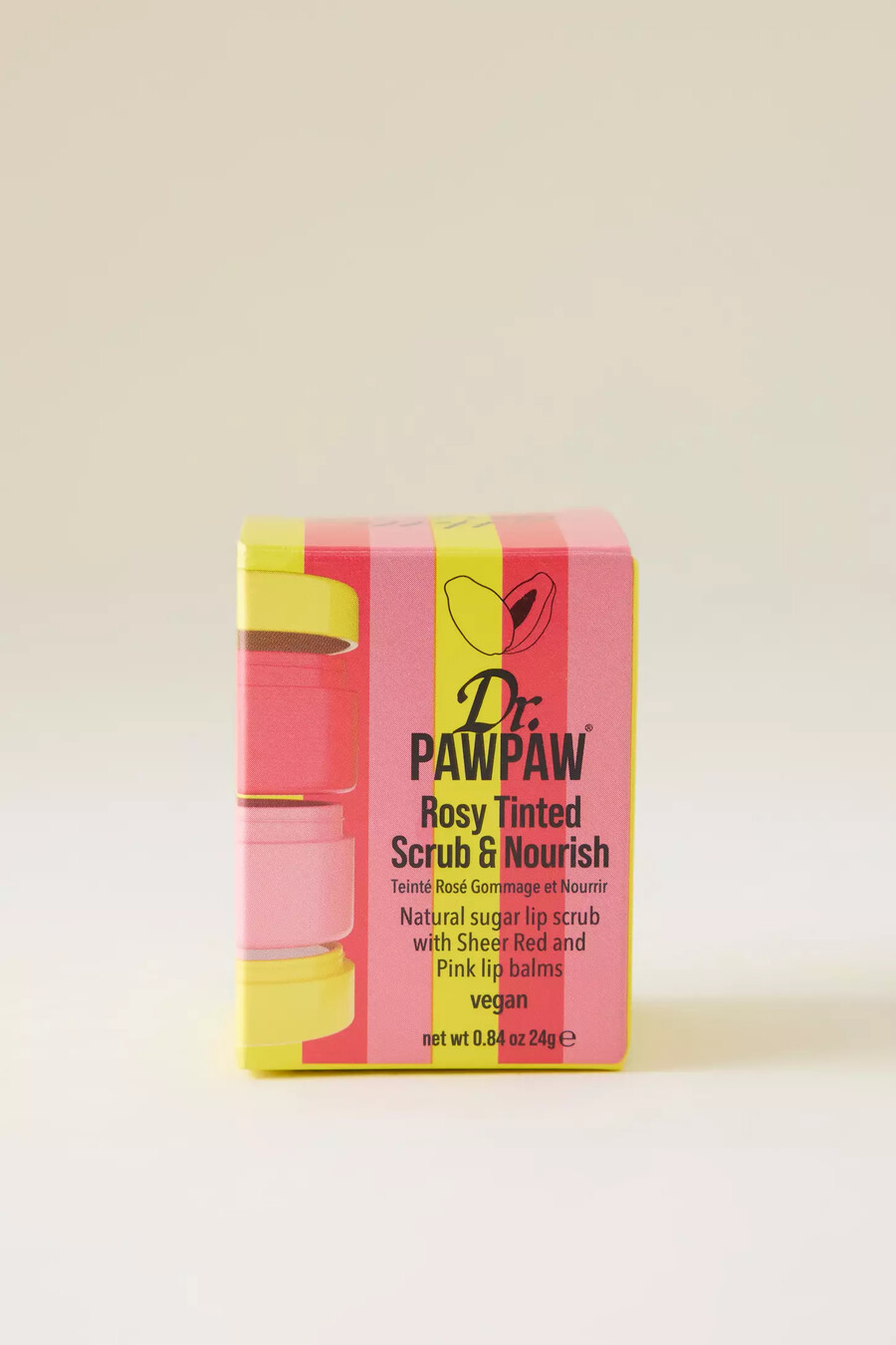 dr. paw paw rosy tinted scrub nourish