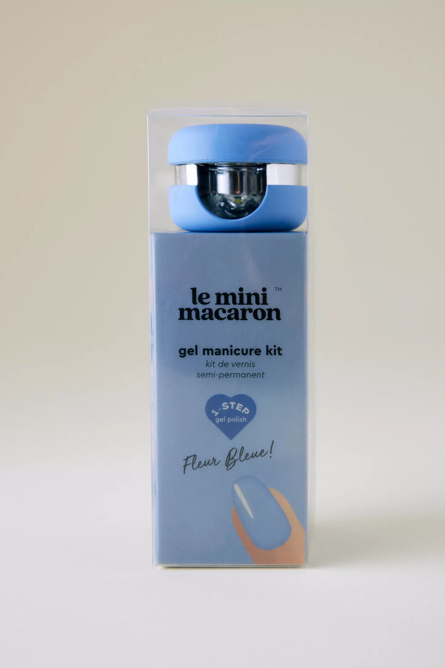 le mini macaron fleur bleue gel-maniküre-set