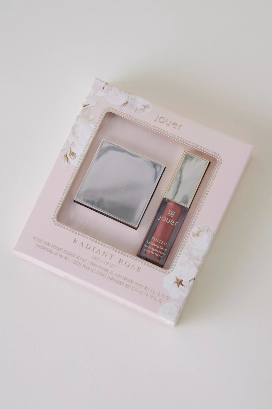 jouer cosmetics radiant rose gesicht lippen-set