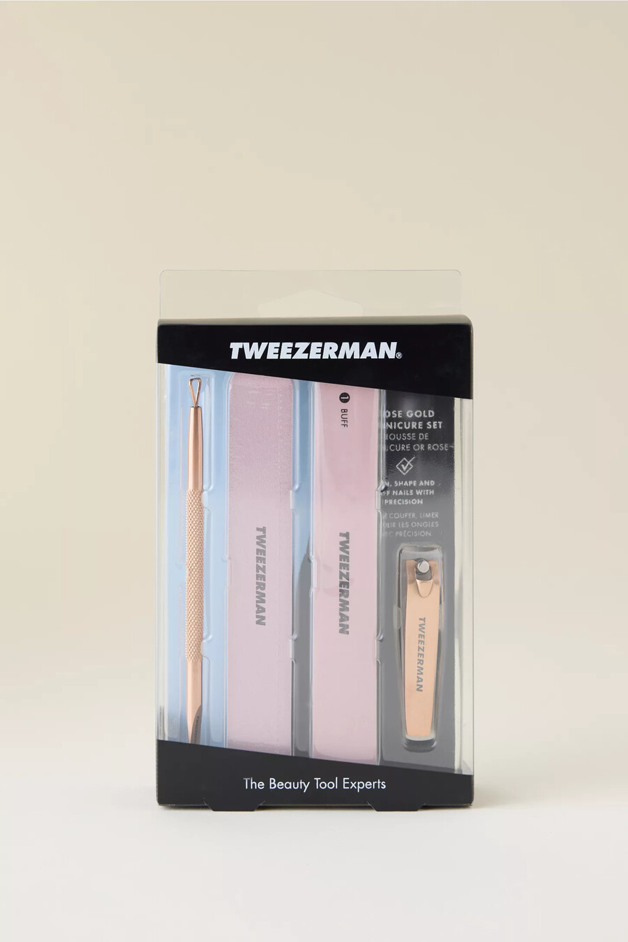 tweezerman roségold maniküre-set