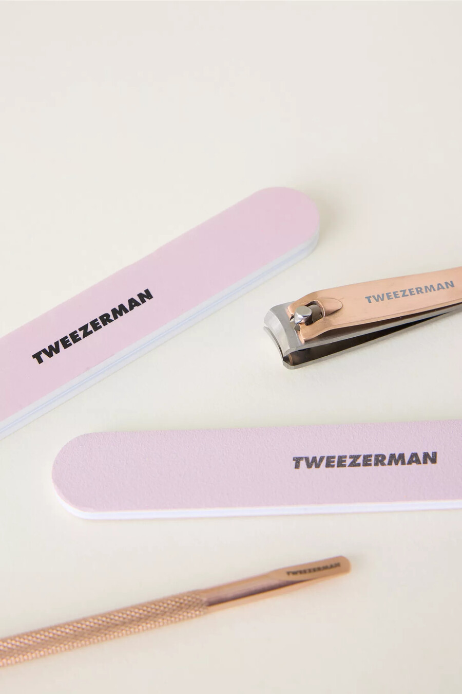 tweezerman roségold maniküre-set