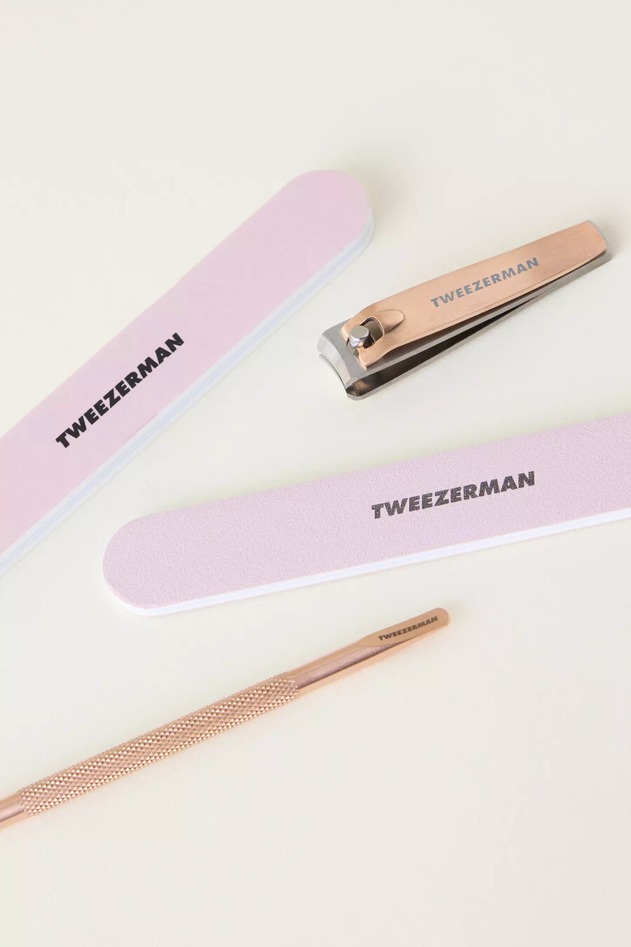 tweezerman roségold maniküre-set