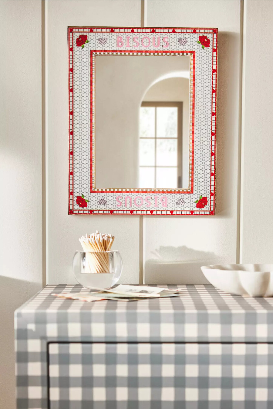 der bistro tile portrait gallery wandspiegel
