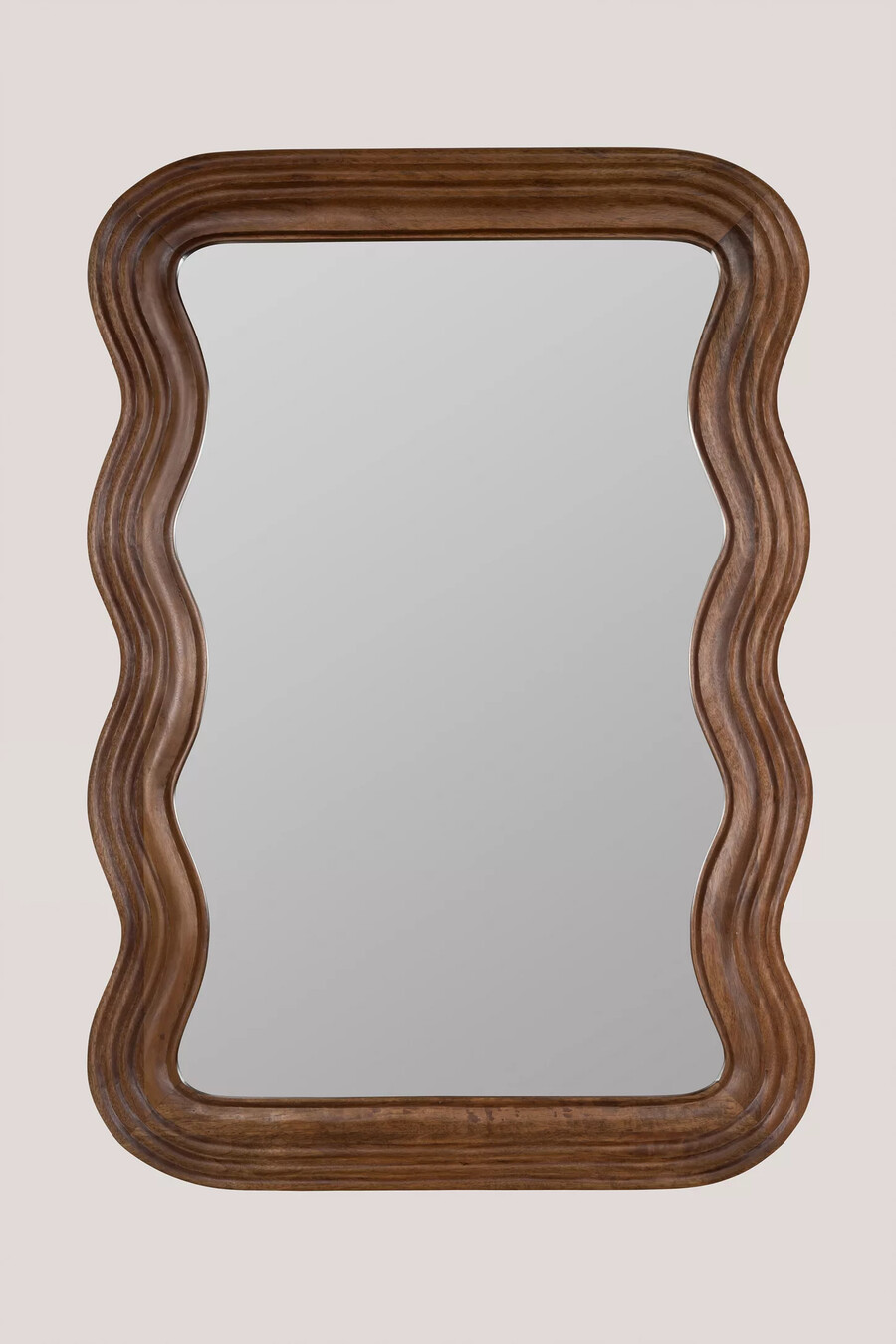 frances mango wood wiggle frame wandspiegel