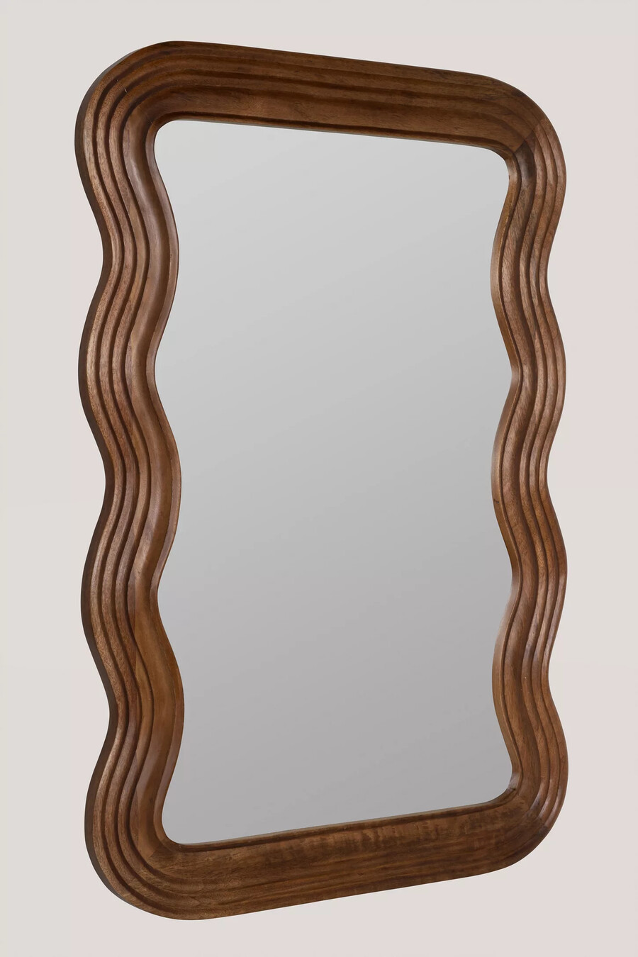 frances mango wood wiggle frame wandspiegel