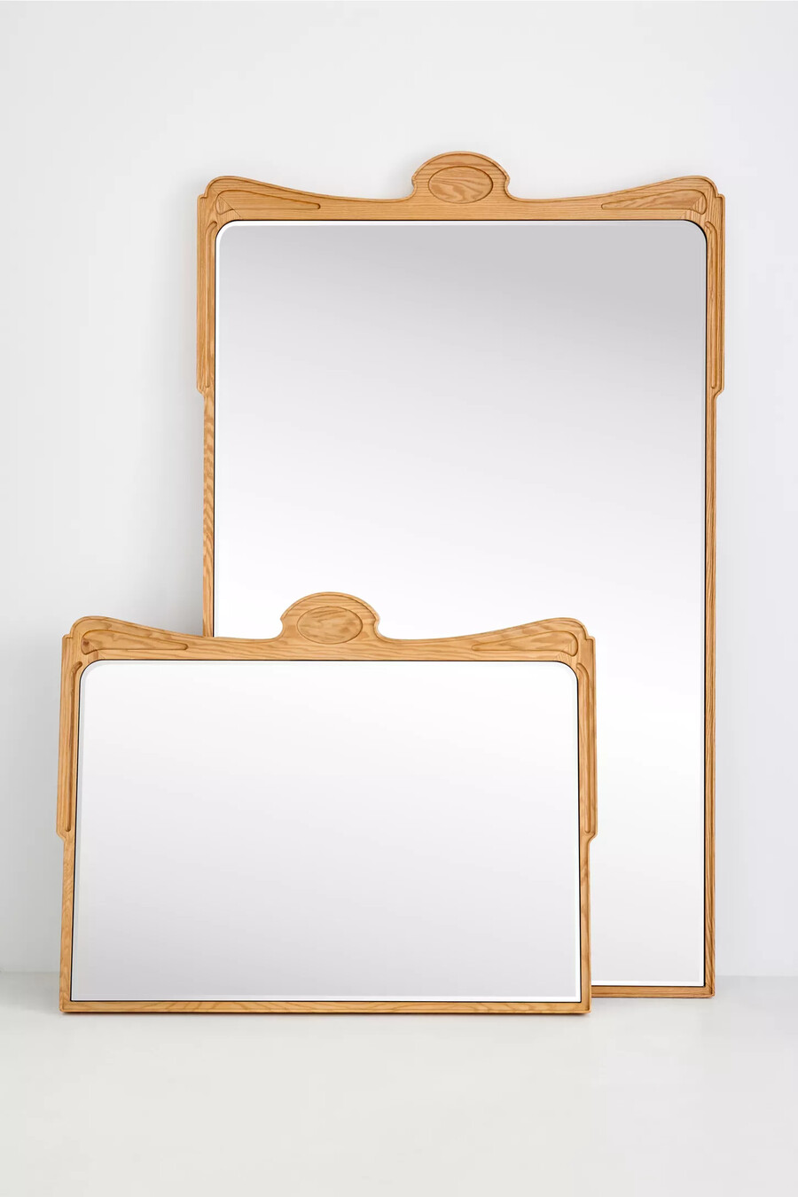 victoria wood grand floor mirror