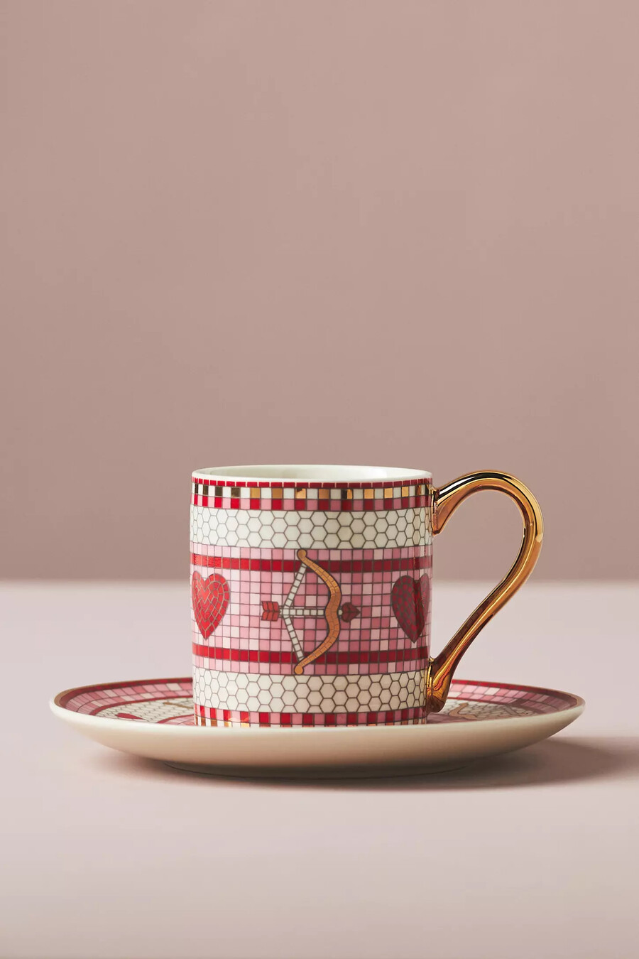 valentine bistro fliesen-espressotasse untertasse