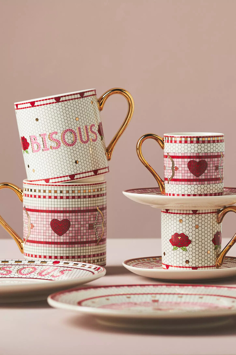 bistro tile steingutbecher love edition