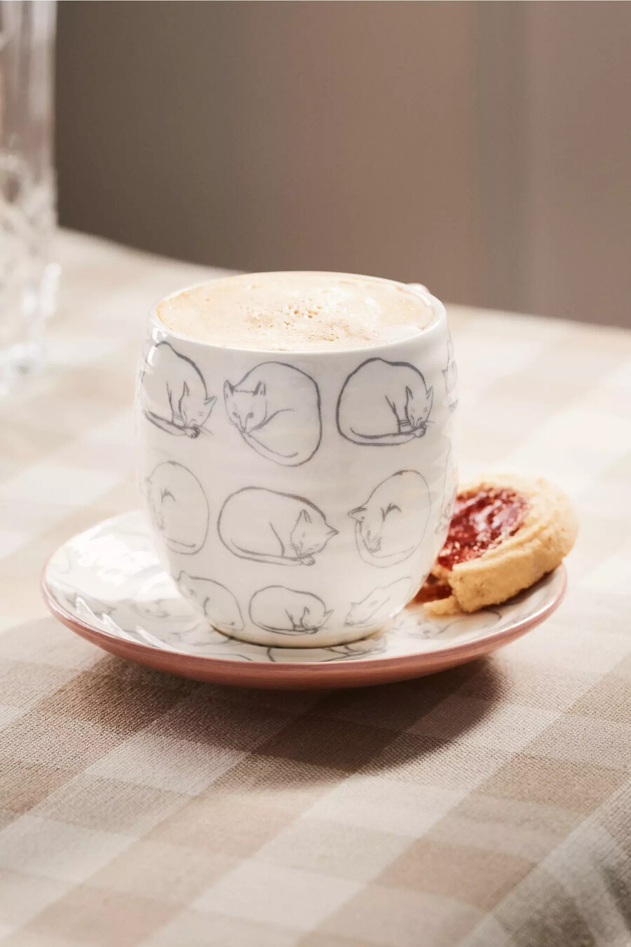 leah reena goren espressotasse und untertasse aus steingut