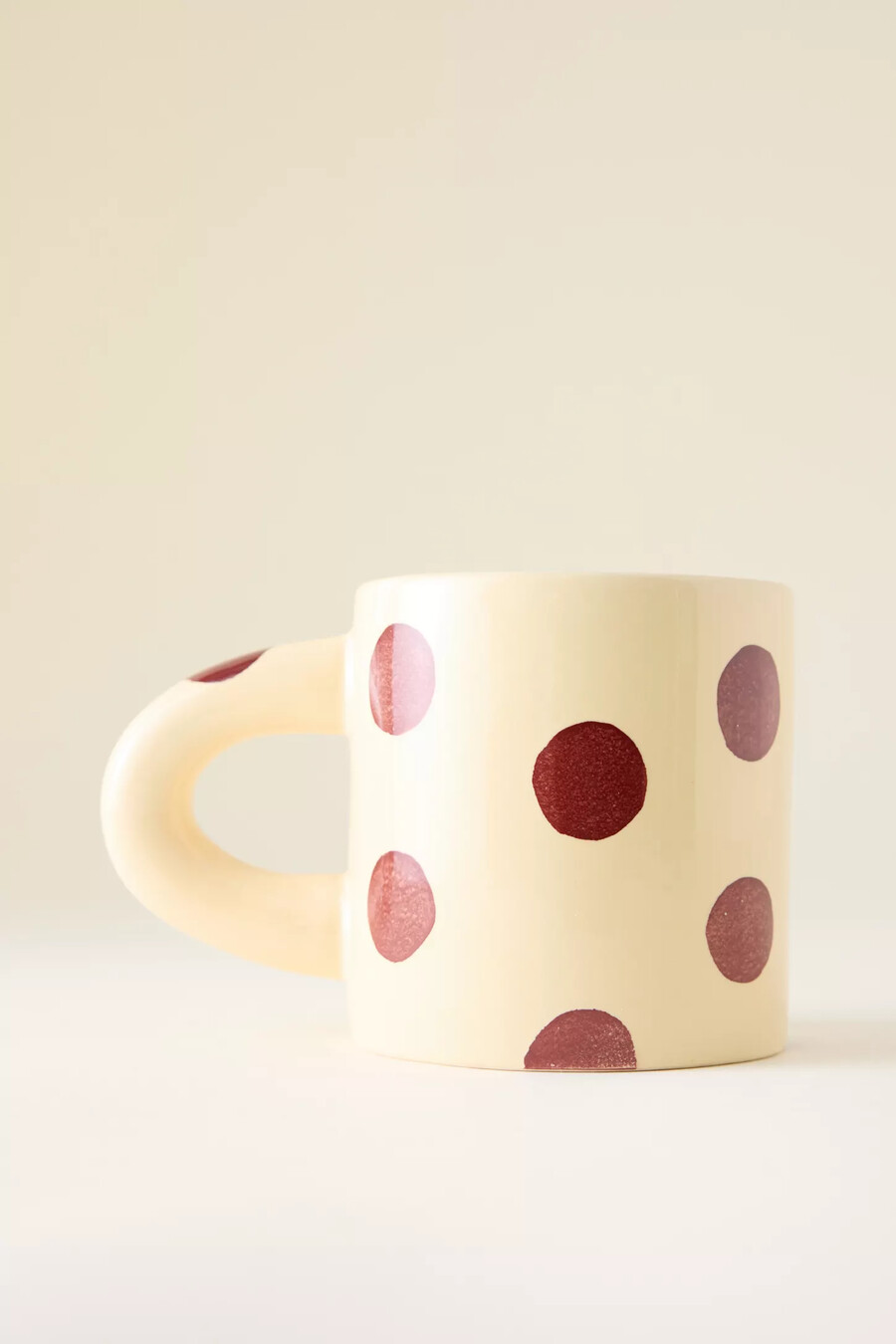 handbemalter runder becher aus damson madder