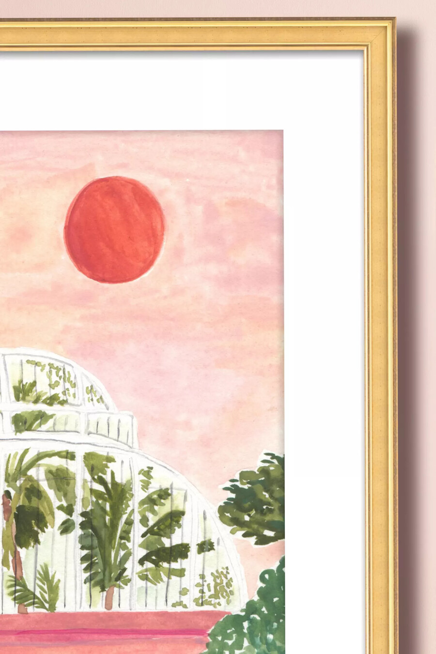 wandbild für palmenhäuser