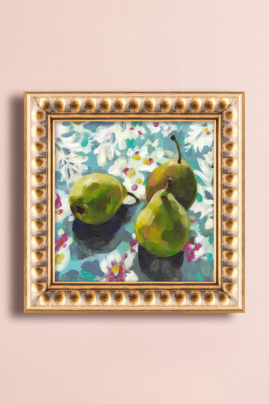 wandkunst „perlen zwischen blumen