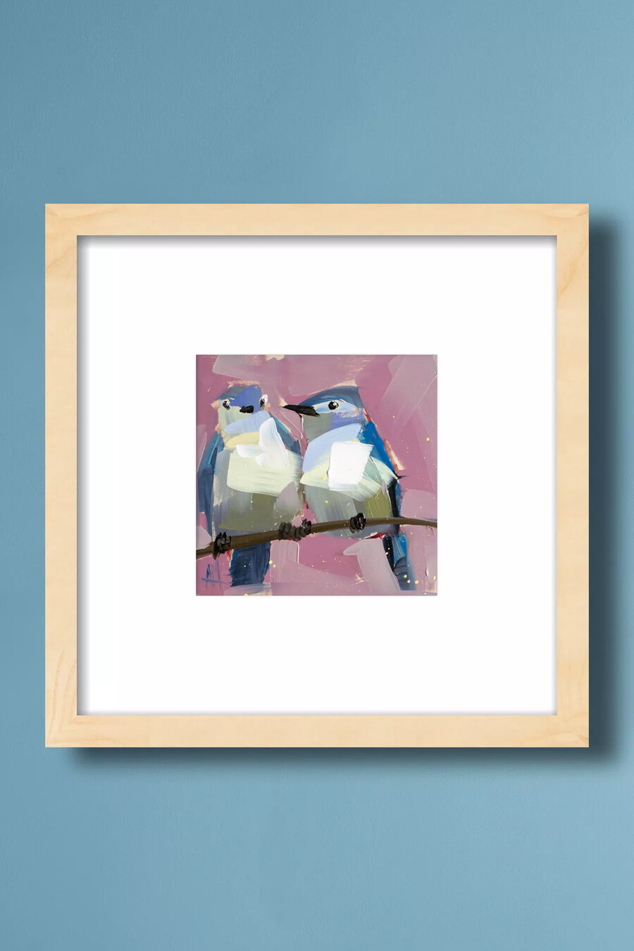 wandbild „zwei bergblaumeisen nr. 8