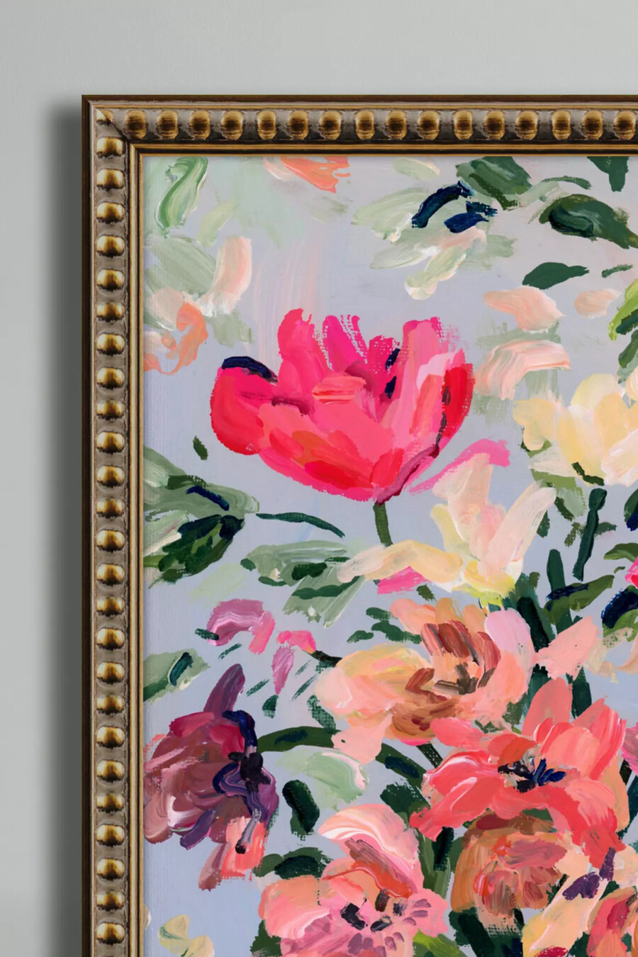 wandbild „rosa blumen in terrakottavase von kt smail