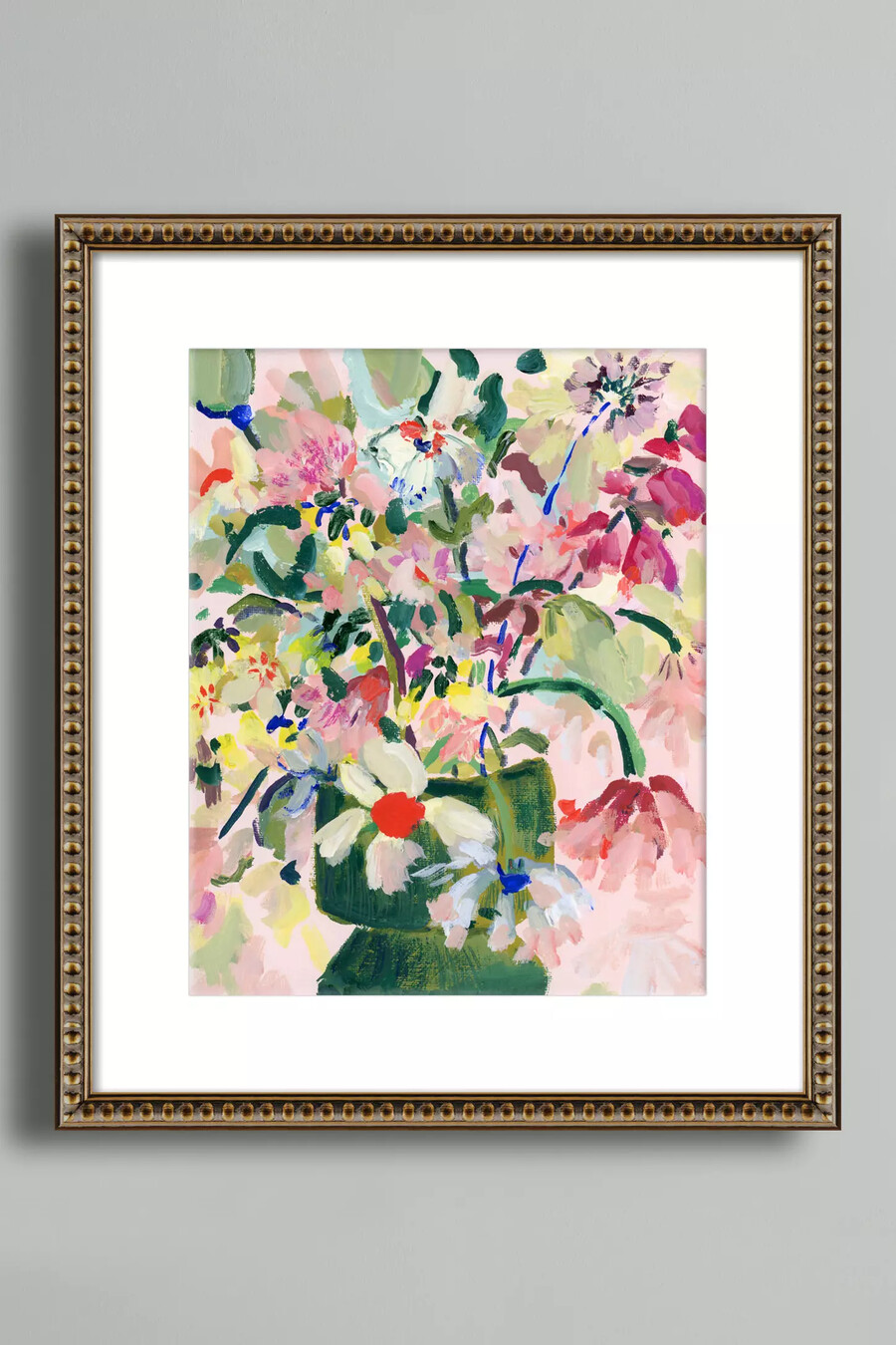wildblumen in grüner vase nr. 1 von kt smail – wandbild