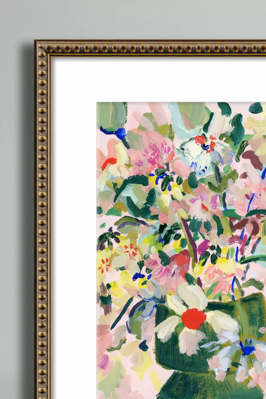 wildblumen in grüner vase nr. 1 von kt smail – wandbild