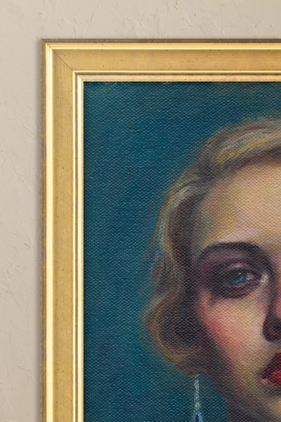 saphirblau von pat kelley gerahmtes wandbild