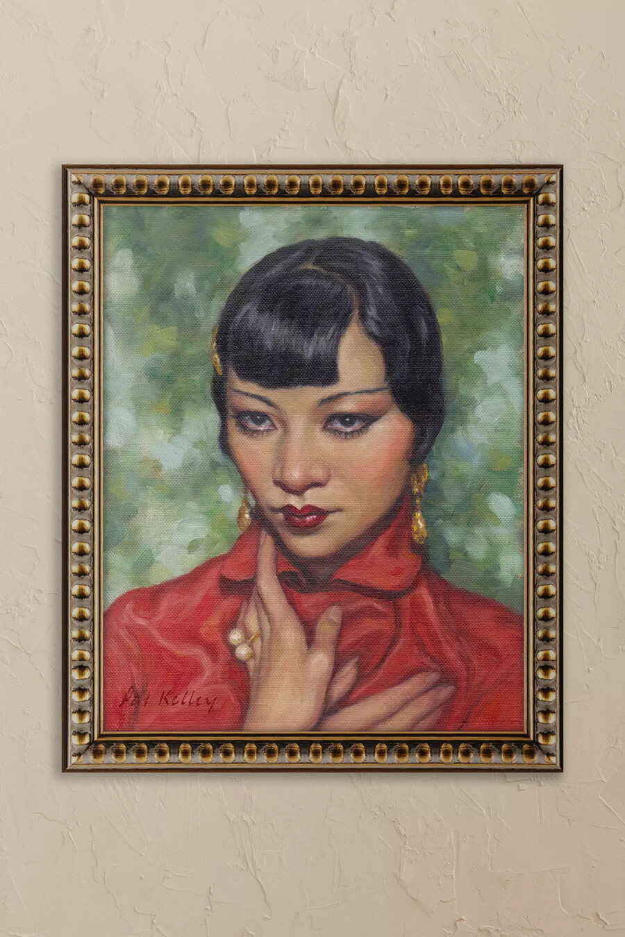 porträt von anna may wong von pat kelley gerahmtes wandbild