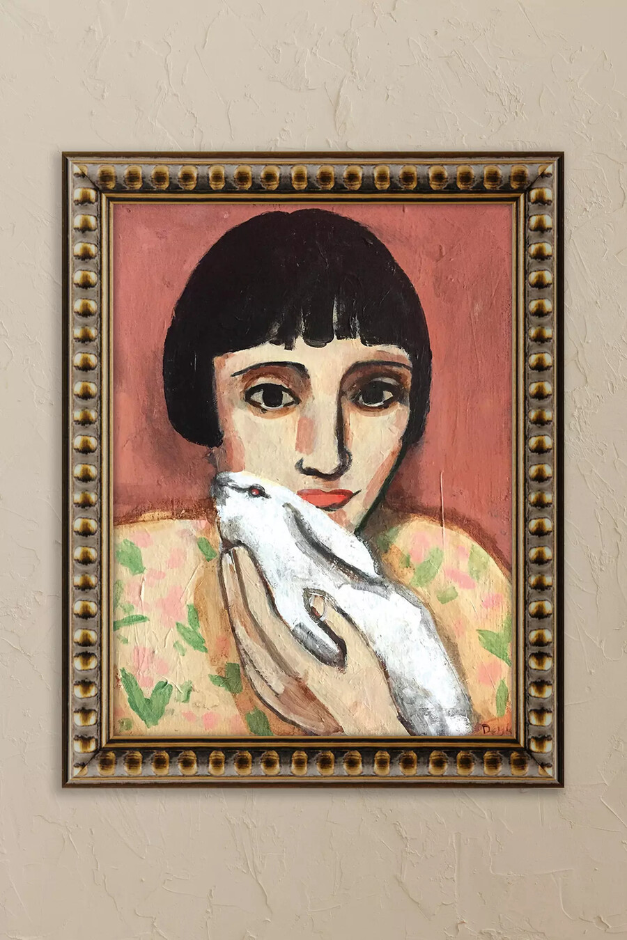enwright mit hase von michael doyle gerahmtes wandbild