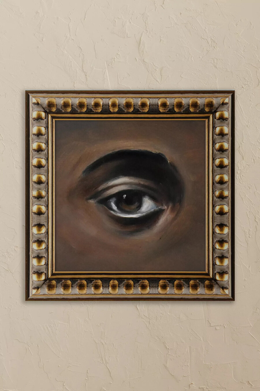 „liebesauge von susannah carson gerahmtes wandbild